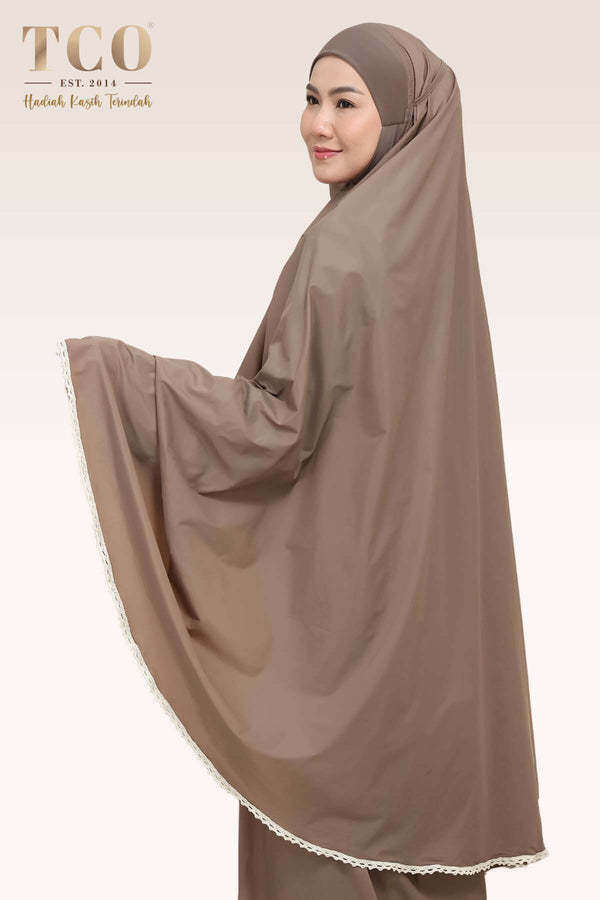 Telekung Travel Ezi Vera in Brown
