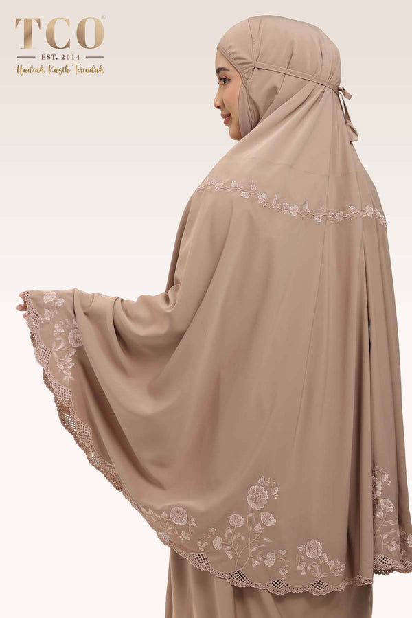 Telekung Windy Luxe in Coco Mocha