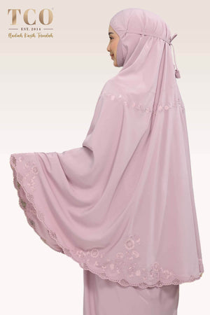 Telekung Windy Luxe in Dusty Mauve