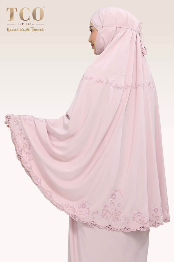 Telekung Windy Luxe in Dusty Rose