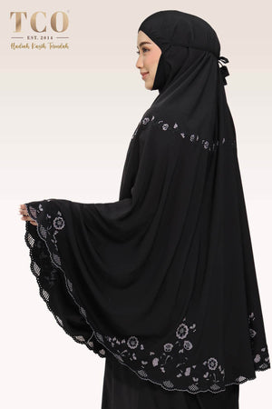 Telekung Windy Luxe in Jet Black