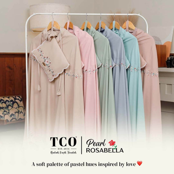 Telekung Pearl Rosabella in Smoky Bluish