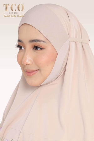 [LIMITED] Telekung Blossom Luxe in Almondy Latte
