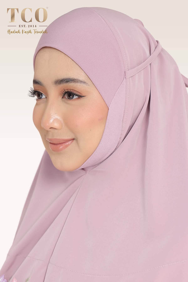 [LIMITED] Telekung Blossom Luxe in Dusty Mauve