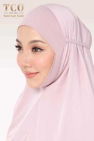 Telekung Blossom Luxe in Dusty Rose