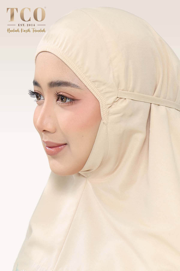 Telekung Florina in Caramel