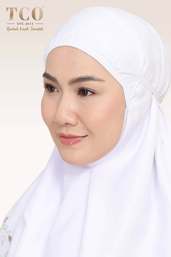 Telekung Florina in White