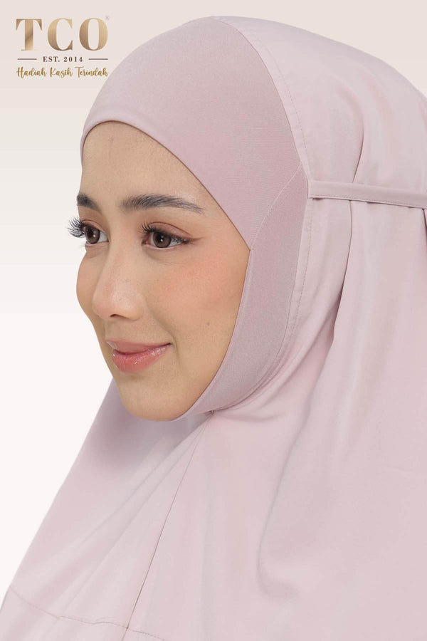 Telekung Kameela Luxe in Dusty Rose