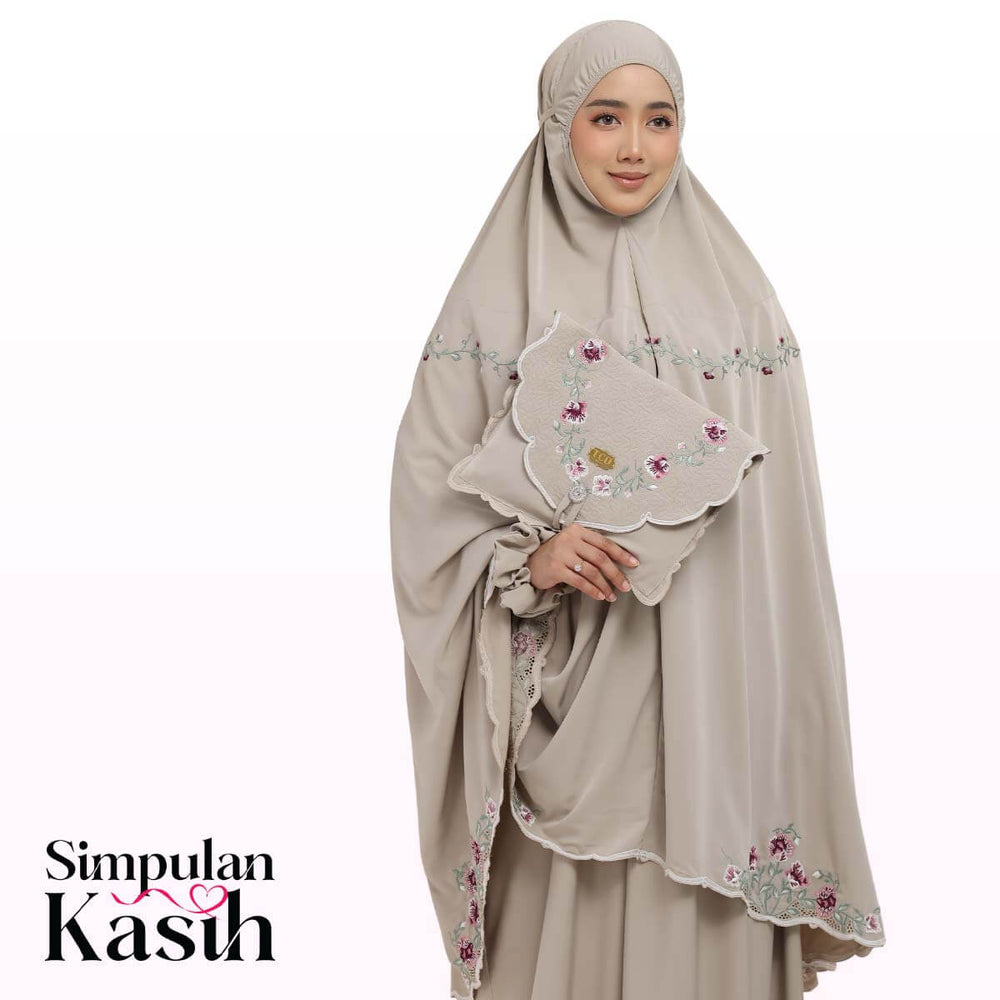 Telekung Mekar Luxe in Hazel Wood