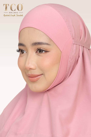 Telekung Pearl Ratna in Pastel Rose