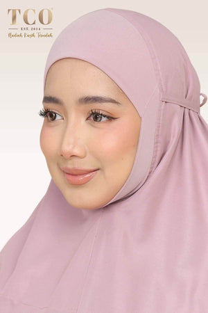 Telekung Pearl Ratna in Plum Mauve