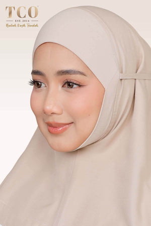 Telekung Pearl Ratna in Sandy Latte