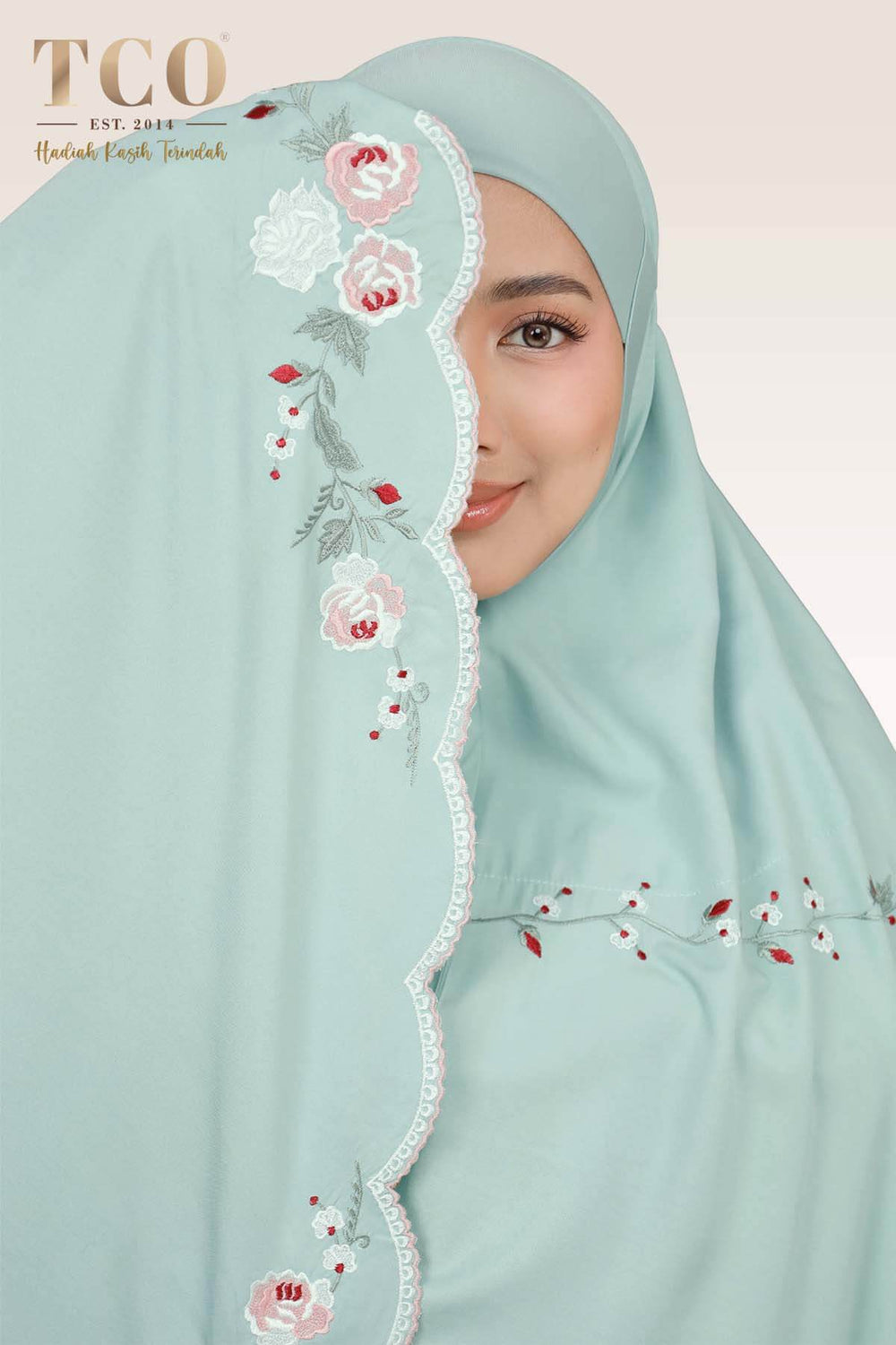 Telekung Pearl Rosabella in Dusty Sky