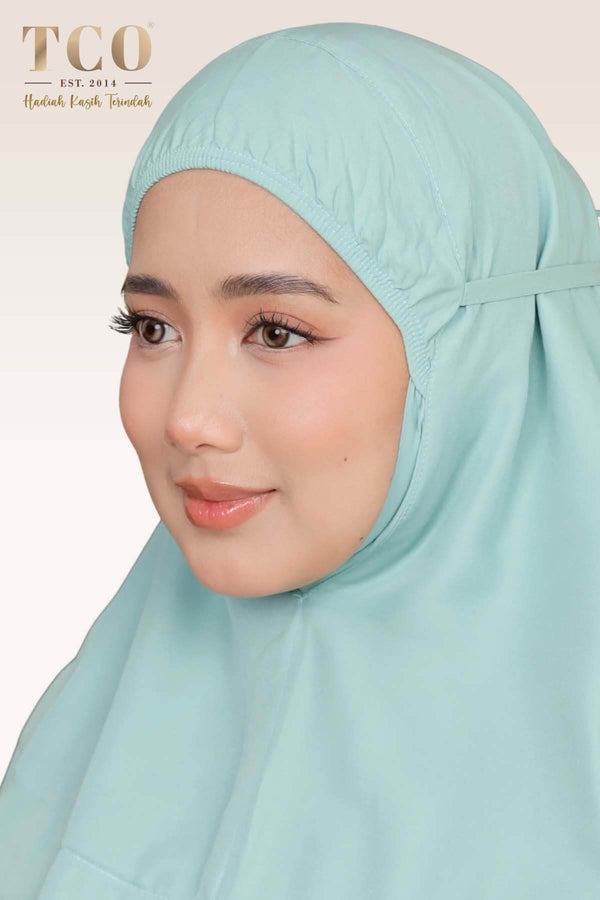 Telekung Pearl Yasmine in Dusty Sky