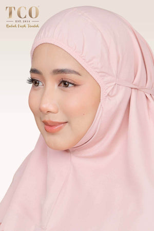 Telekung Pearl Yasmine in Pinky Blush