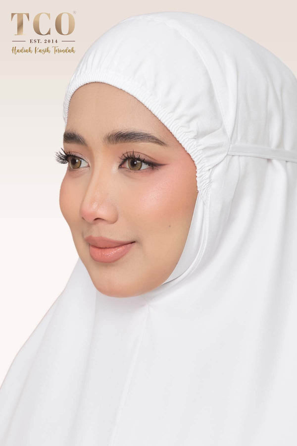 Telekung Pearl Yasmine in Snow White