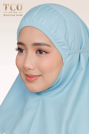 Telekung Salma in Light Aqua