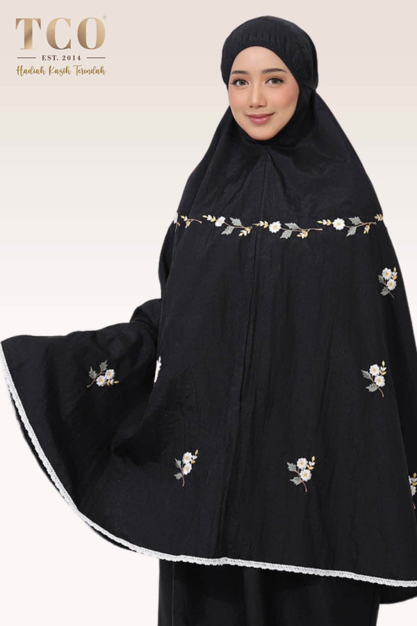 Telekung Travel Daizie in Black
