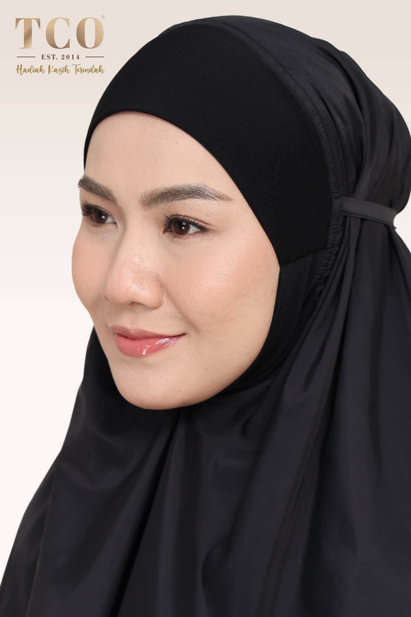 Telekung Travel Ezi Vera in Black