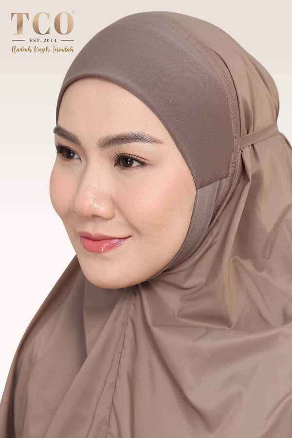 Telekung Travel Ezi Vera in Brown