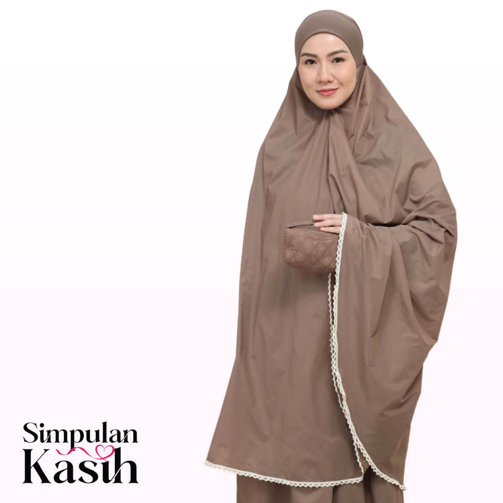Telekung Travel Ezi Vera in Brown
