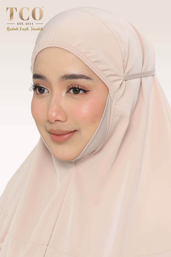 Telekung Windy Luxe in Almondy Latte