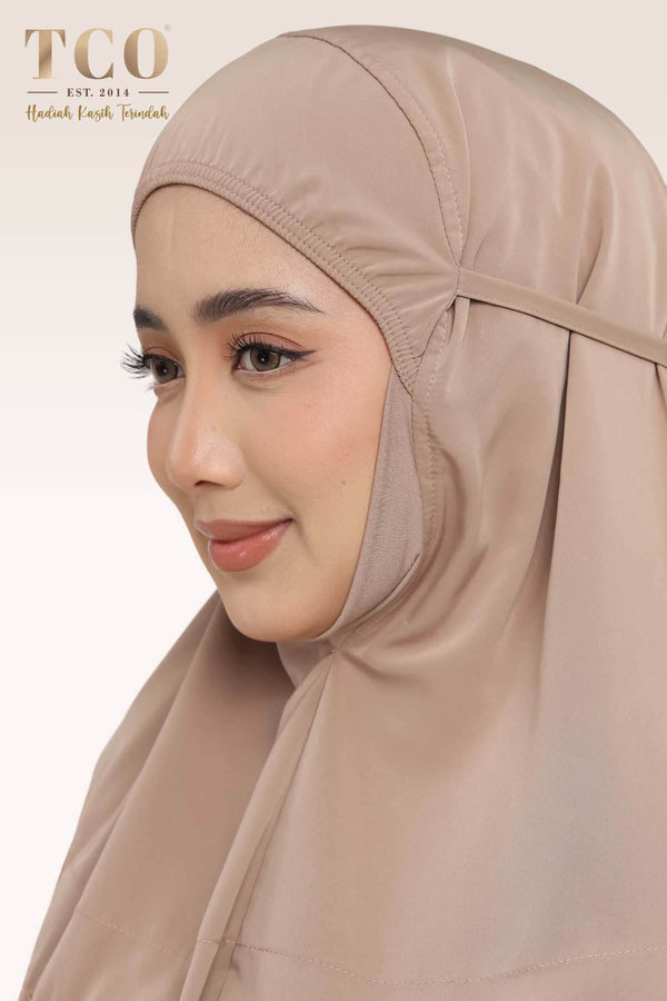Telekung Windy Luxe in Coco Mocha