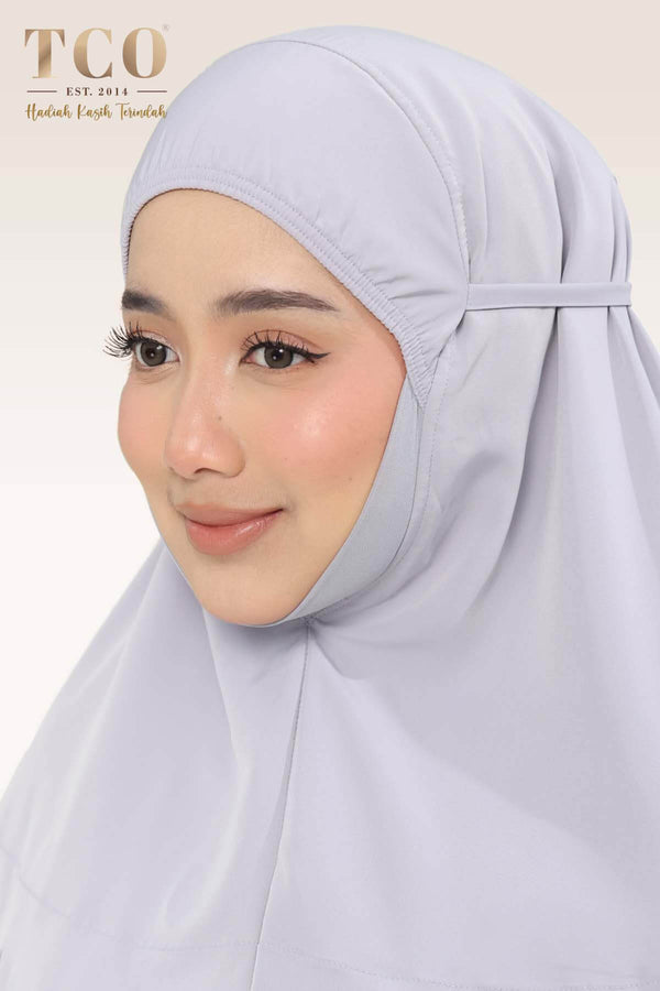Telekung Windy Luxe in Gray Lilac