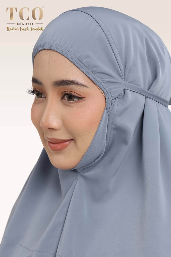Telekung Windy Luxe in Icy Gray