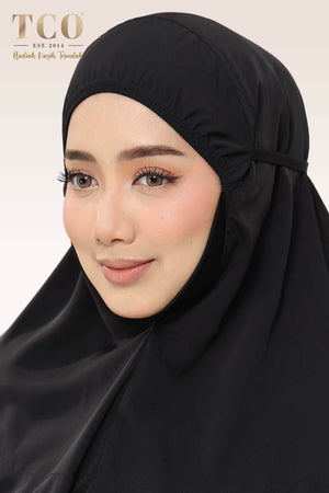 Telekung Windy Luxe in Jet Black