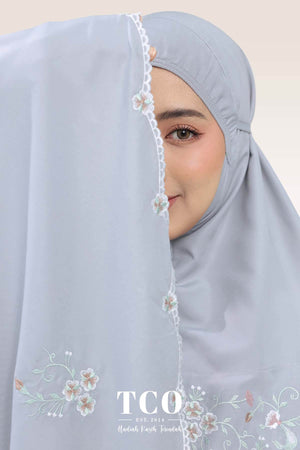 Telekung Florina in Ash Gray