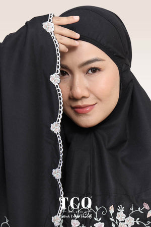 Telekung Florina in Black
