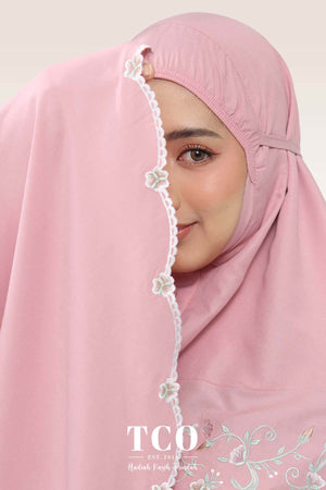 Telekung Florina in Dusty Pink