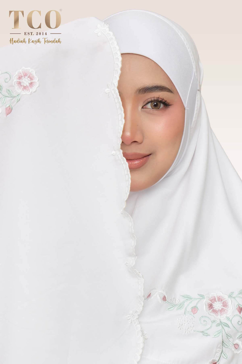 Telekung Pearl Ratna in Snow White