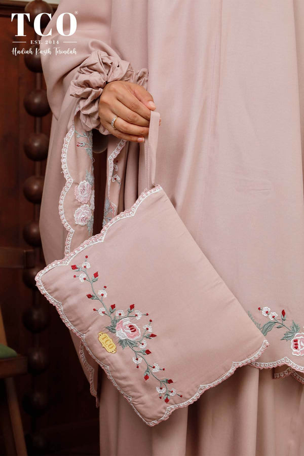 Telekung Pearl Rosabella in Creamy Mocha