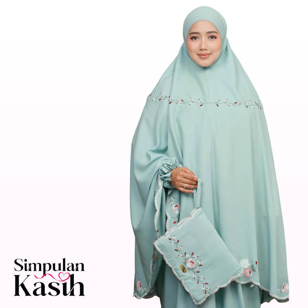 Telekung Pearl Rosabella in Dusty Sky