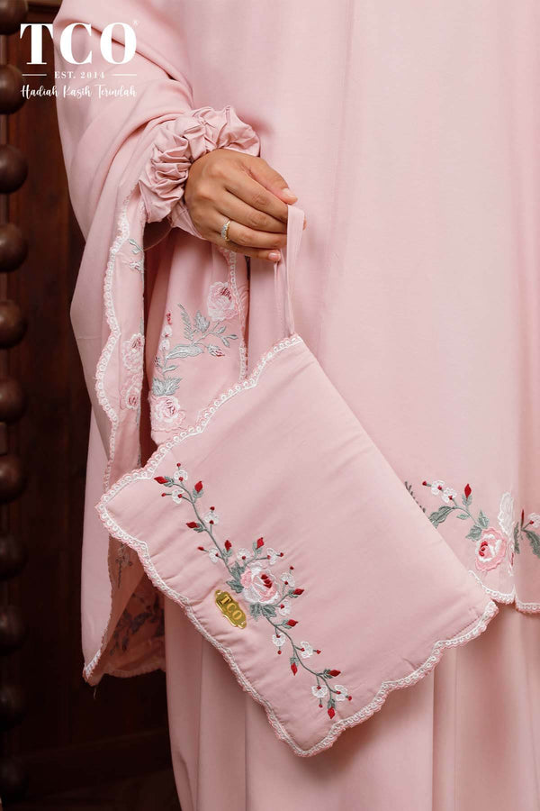 Telekung Pearl Rosabella in Pinky Blush