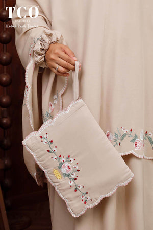 Telekung Pearl Rosabella in Sandy Latte