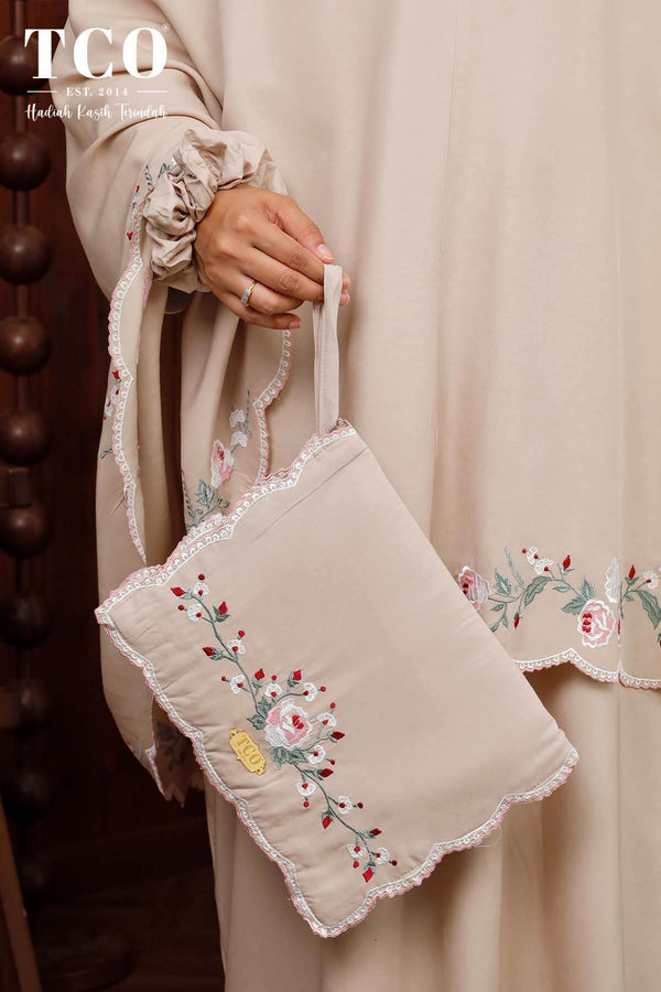 Telekung Pearl Rosabella in Sandy Latte