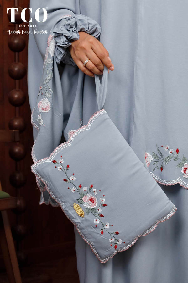 Telekung Pearl Rosabella in Smoky Bluish