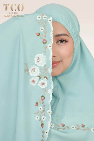Telekung Pearl Yasmine in Dusty Sky