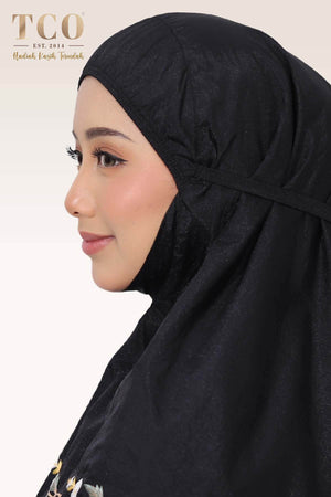 Telekung Travel Daizie in Black