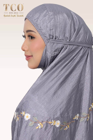Telekung Travel Daizie in Light Gray