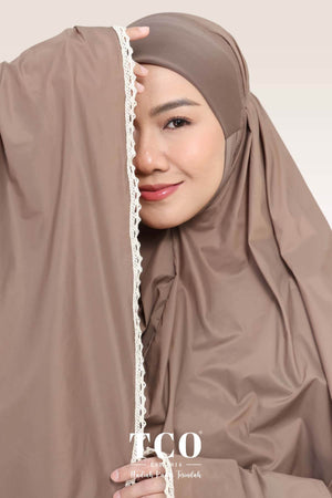Telekung Travel Ezi Vera in Brown