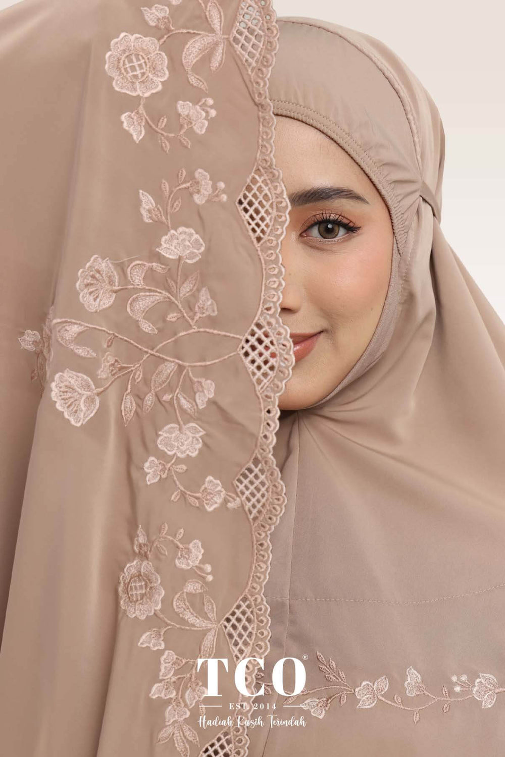 Telekung Windy Luxe in Coco Mocha