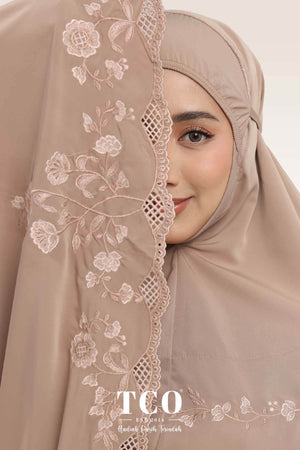 Telekung Windy Luxe in Coco Mocha