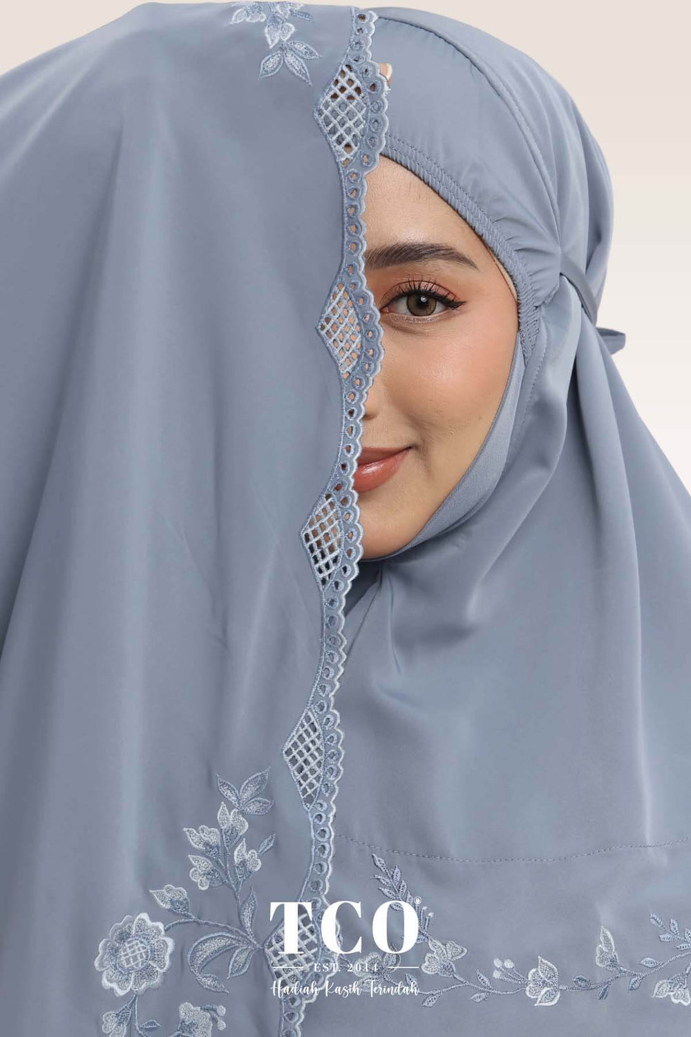 Telekung Windy Luxe in Icy Gray