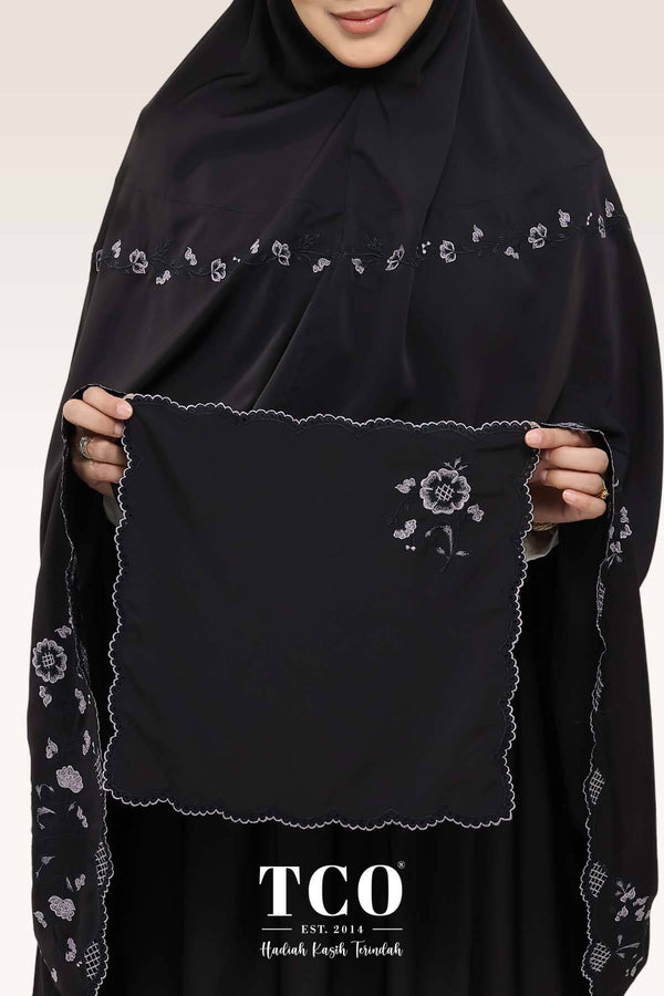 Telekung Windy Luxe in Jet Black