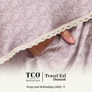 Telekung Travel Ezi Damask in Brown