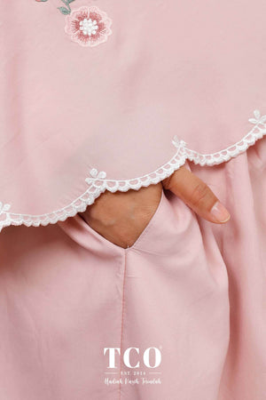 Telekung Pearl Ratna in Pinky Blush